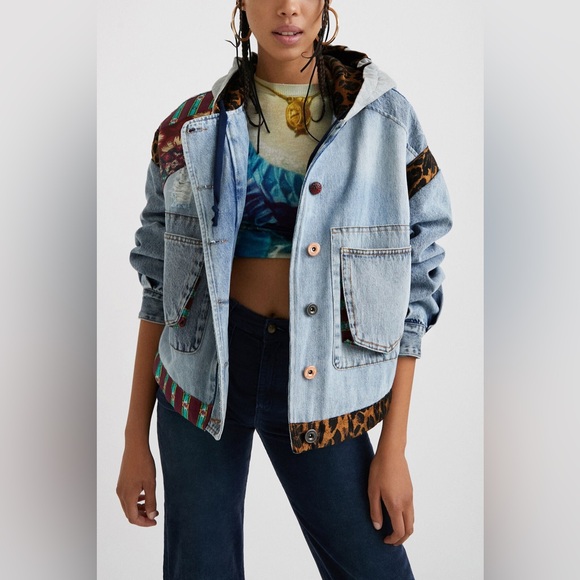 Desigual Jackets & Blazers - ⭐️ Desigual Oversize Denim Hooded Jacket “Cronos Jean hoodie style